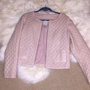 Hinge leather jacket